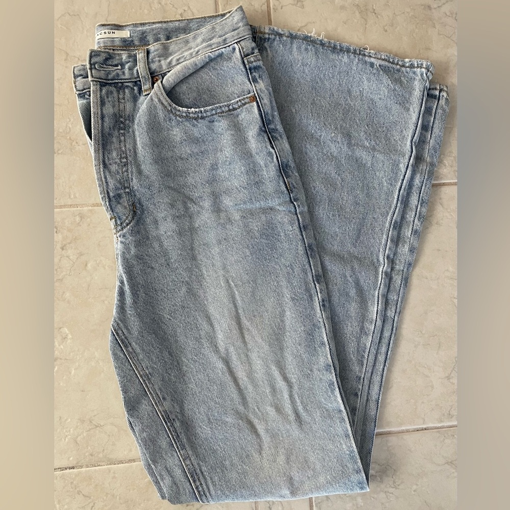 PACSUN Distressed Wide Leg Jeans